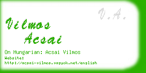 vilmos acsai business card